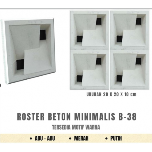 Roster Beton Minimalis B X X Putih Mitraruma